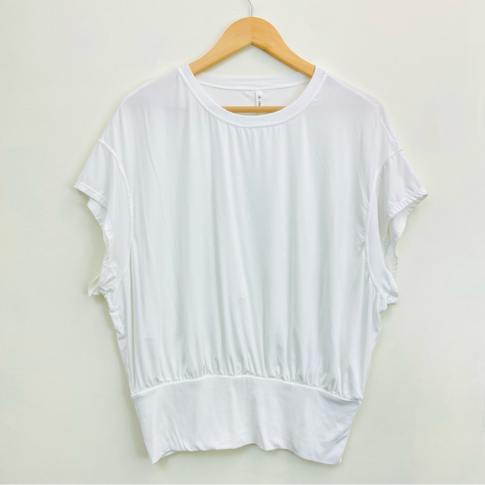Halara Round Neck Short Batwing Sleeve Work T-Shirt Size XL - Picture 4 of 7